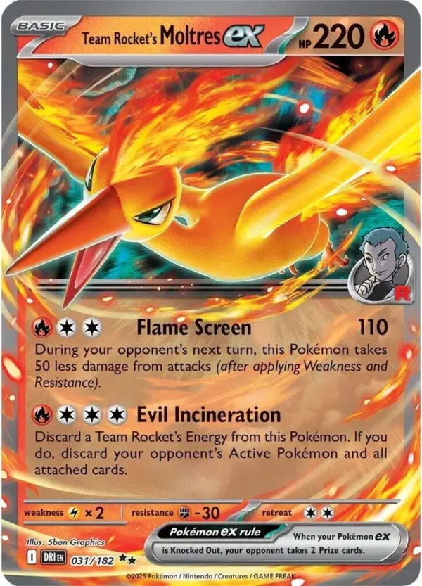 Team Rocket's Moltres ex 31/182